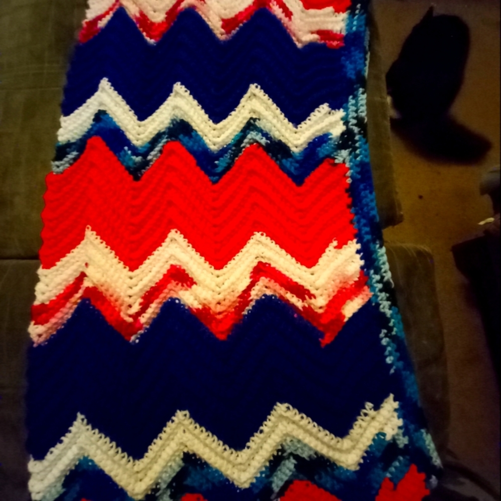 American flag colors lap blanket